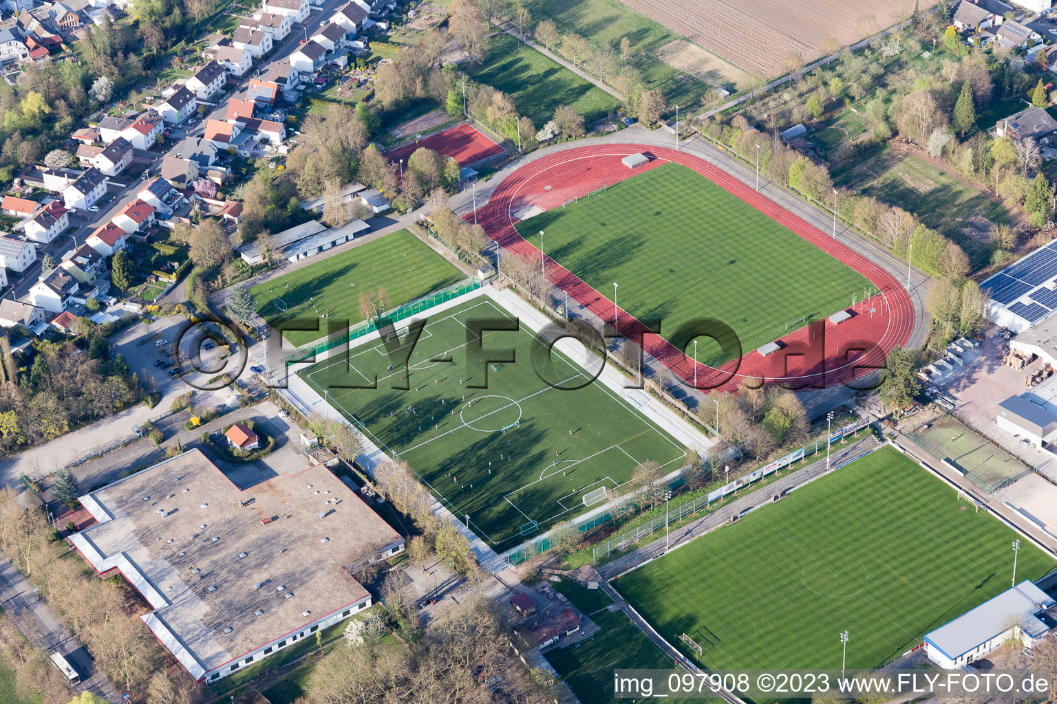 District Herxheim in Herxheim bei Landau in the state Rhineland-Palatinate, Germany out of the air