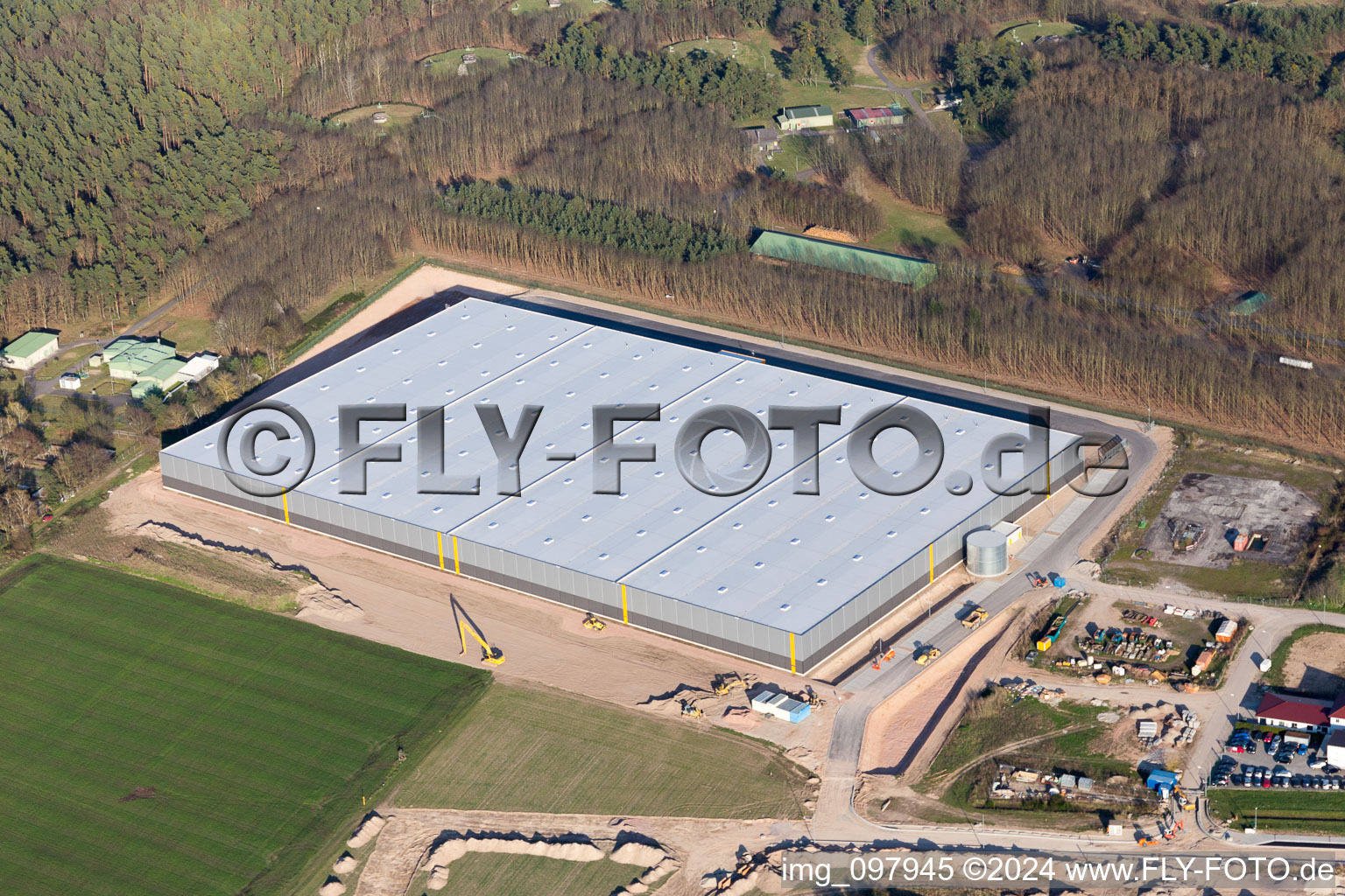 Oblique view of Bellheim in the state Rhineland-Palatinate, Germany