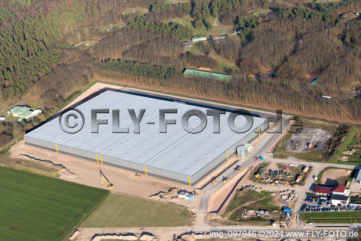 Bellheim in the state Rhineland-Palatinate, Germany from above