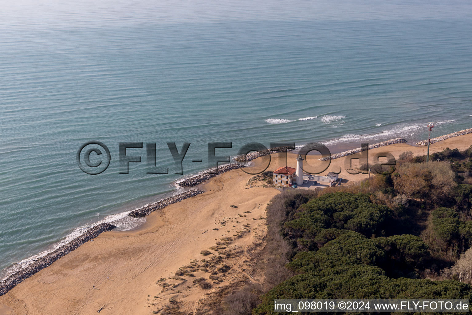 Lignano Riviera in the state Friuli Venezia Giulia, Italy from above