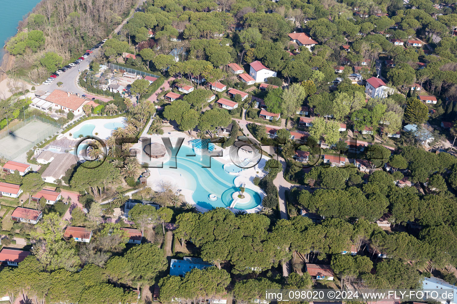 Lignano Riviera in the state Friuli Venezia Giulia, Italy out of the air