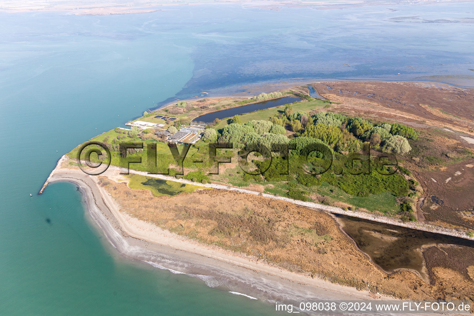 Bird's eye view of Lignano Sabbiadoro in the state Udine, Italy