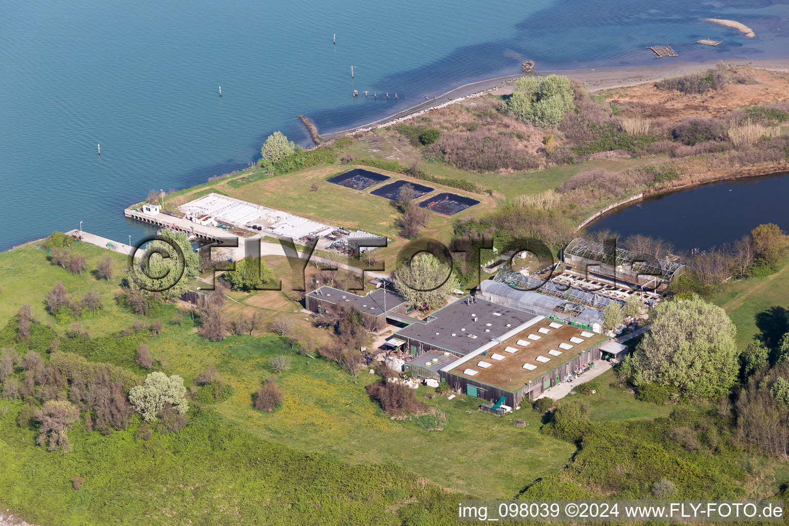 Lignano Sabbiadoro in the state Udine, Italy viewn from the air