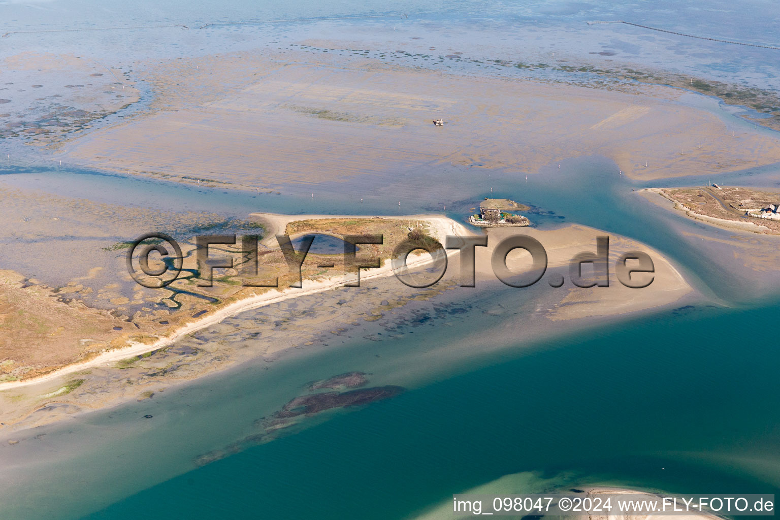 Aerial view of Caserma di Canal Muro in the state Friuli Venezia Giulia, Italy