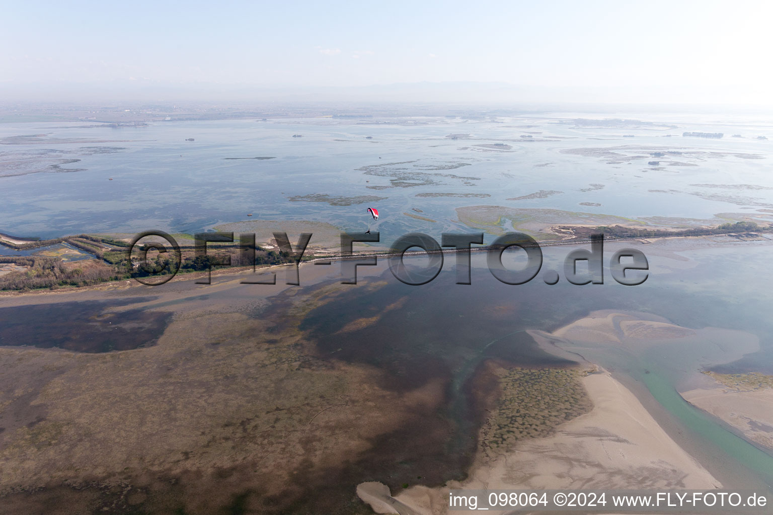 Drone recording of Caserma di Canal Muro in the state Friuli Venezia Giulia, Italy