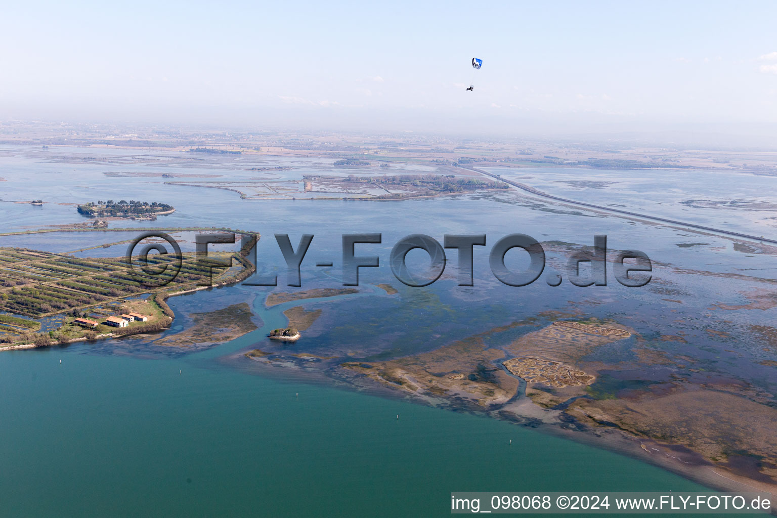 Aerial view of Grado in the state Friuli Venezia Giulia, Italy