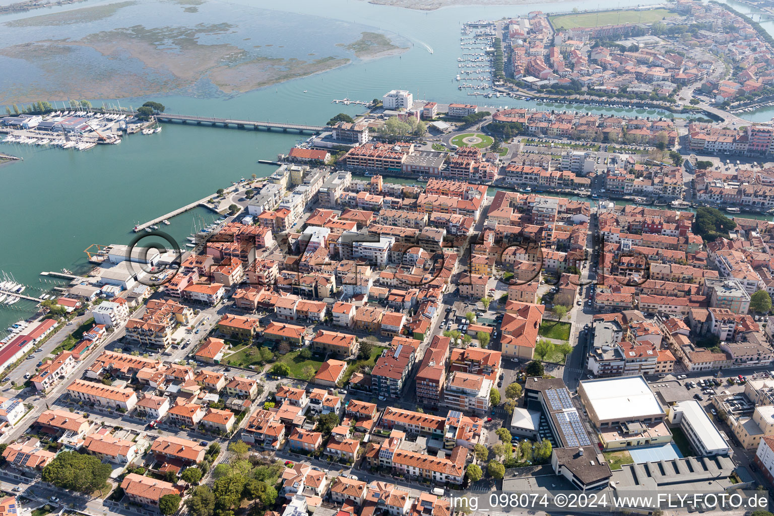 Grado in the state Friuli Venezia Giulia, Italy out of the air