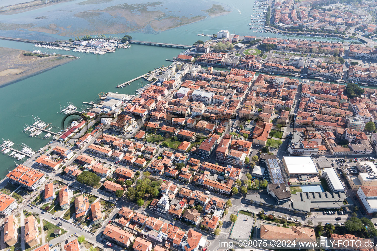 Grado in the state Friuli Venezia Giulia, Italy seen from above