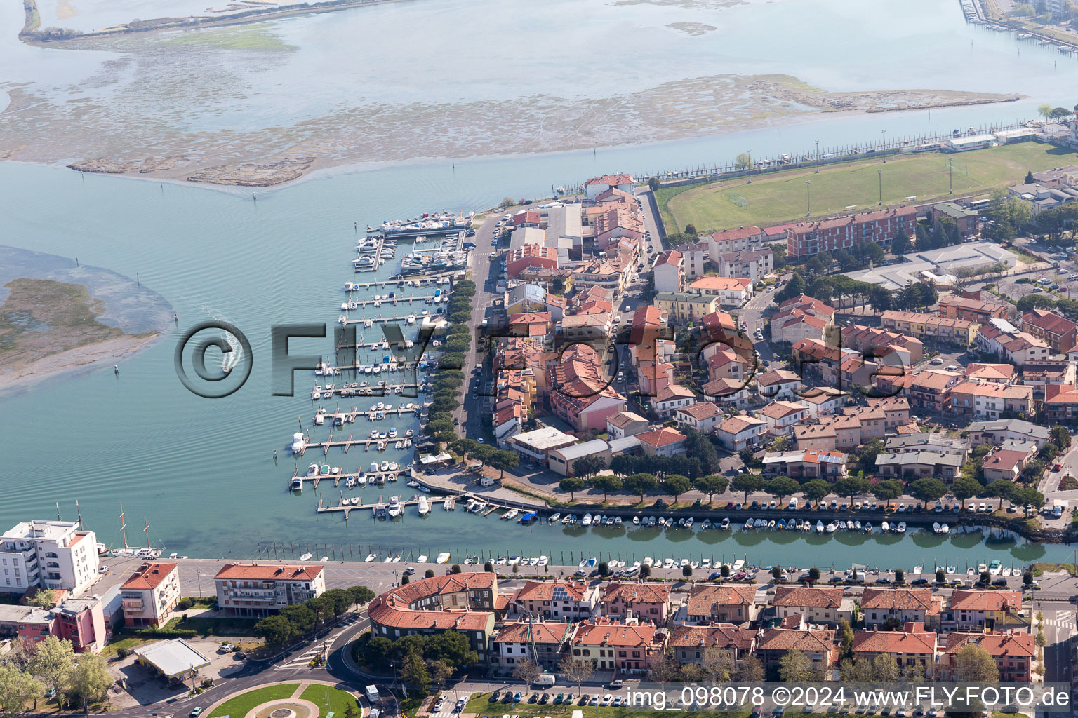 Grado in the state Gorizia, Italy viewn from the air