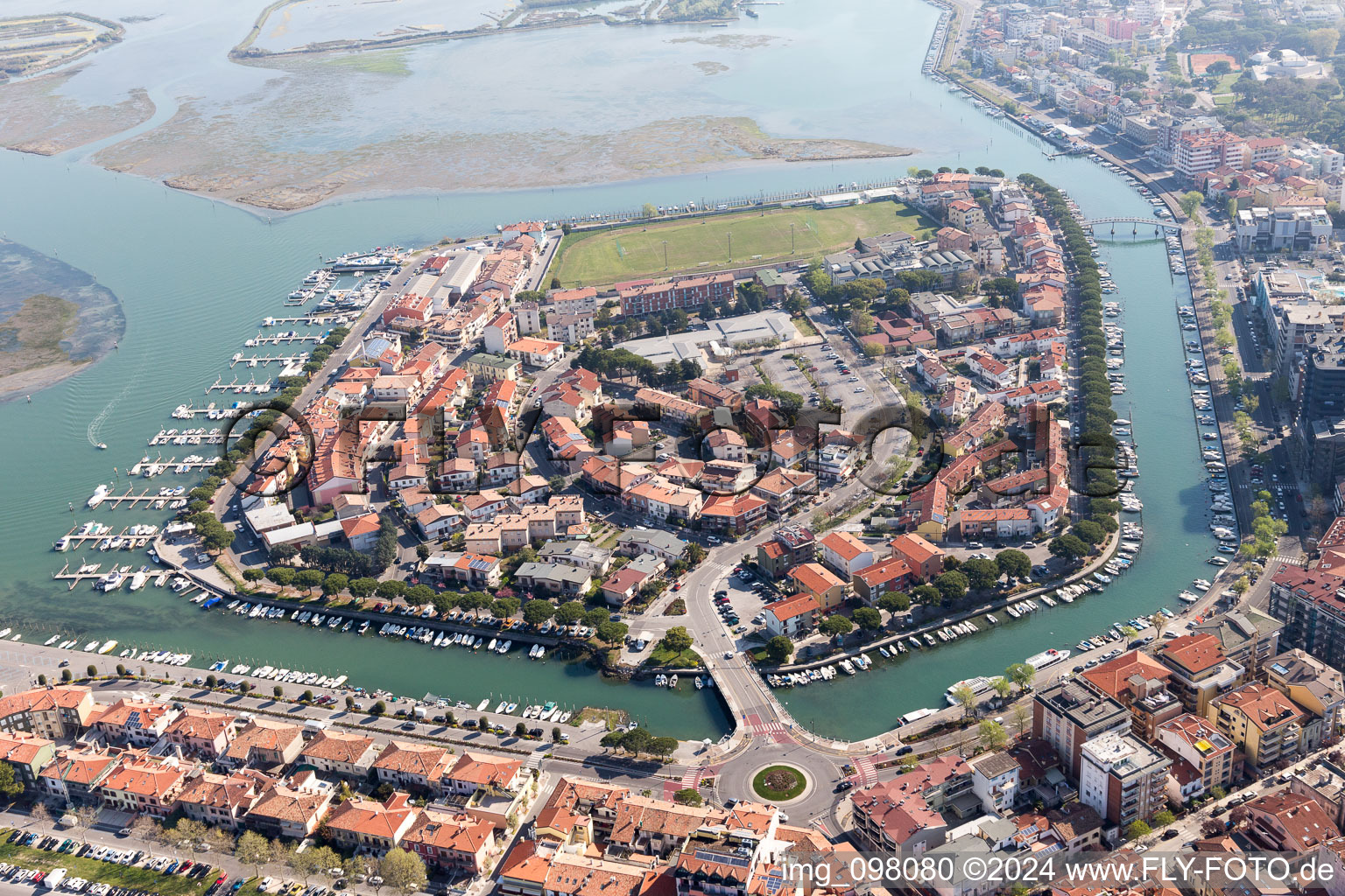 Drone image of Grado in the state Friuli Venezia Giulia, Italy