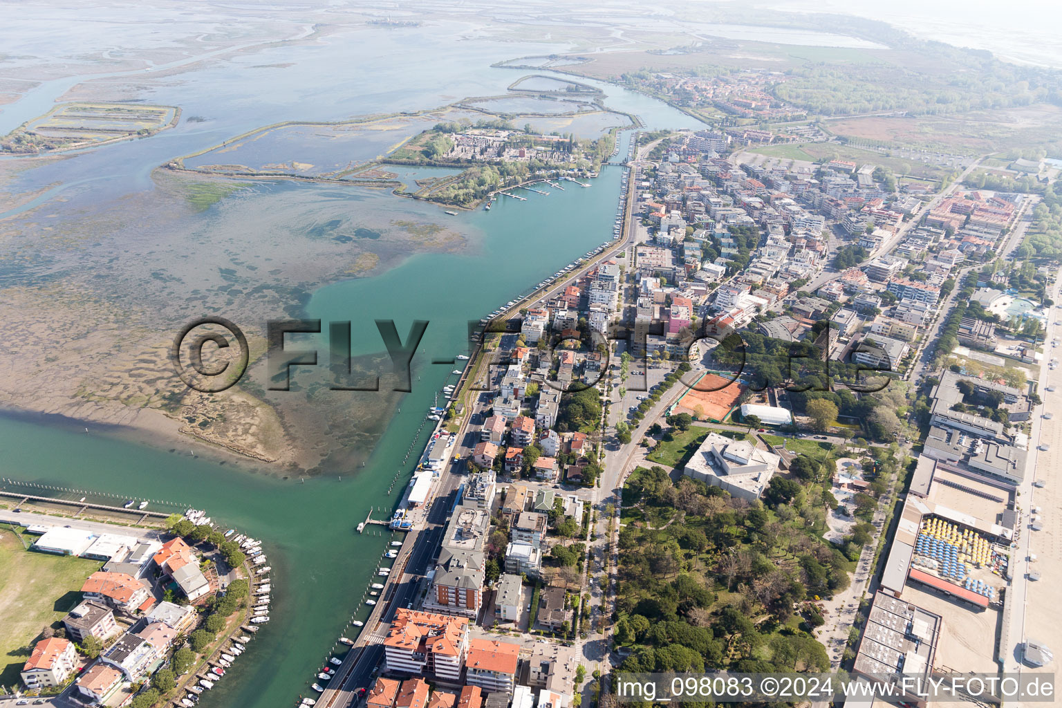 Grado in the state Gorizia, Italy seen from a drone