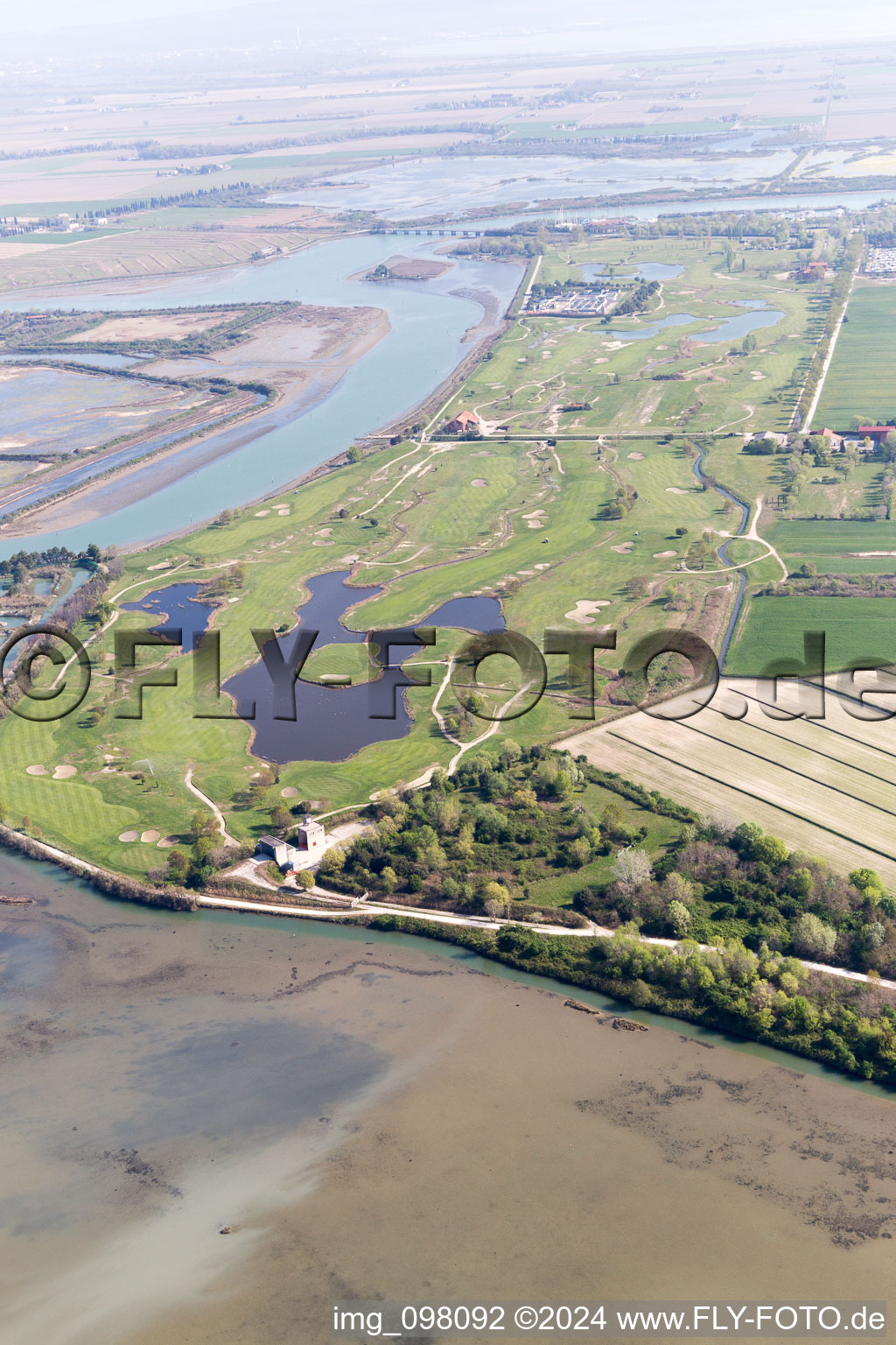 Aerial view of Grado-Pineta in the state Friuli Venezia Giulia, Italy