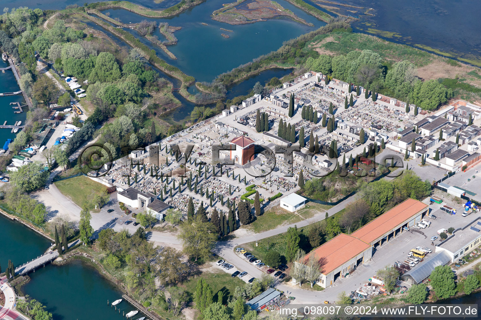 Grado in the state Friuli Venezia Giulia, Italy seen from above