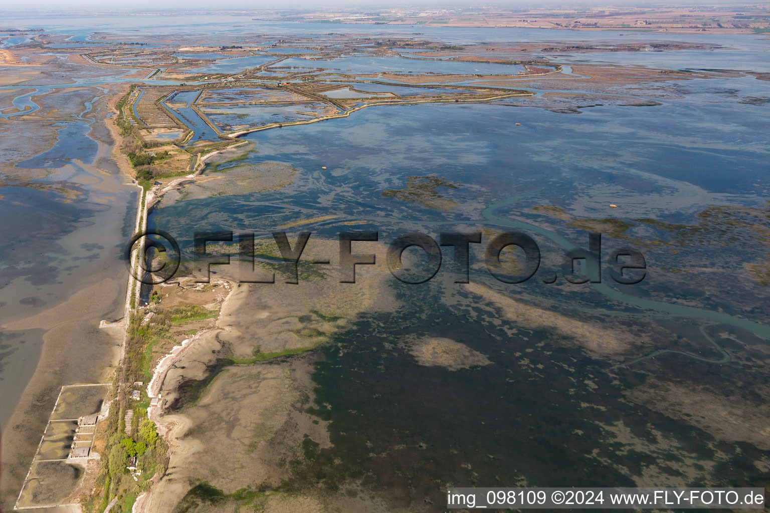 Grado in the state Friuli Venezia Giulia, Italy from a drone