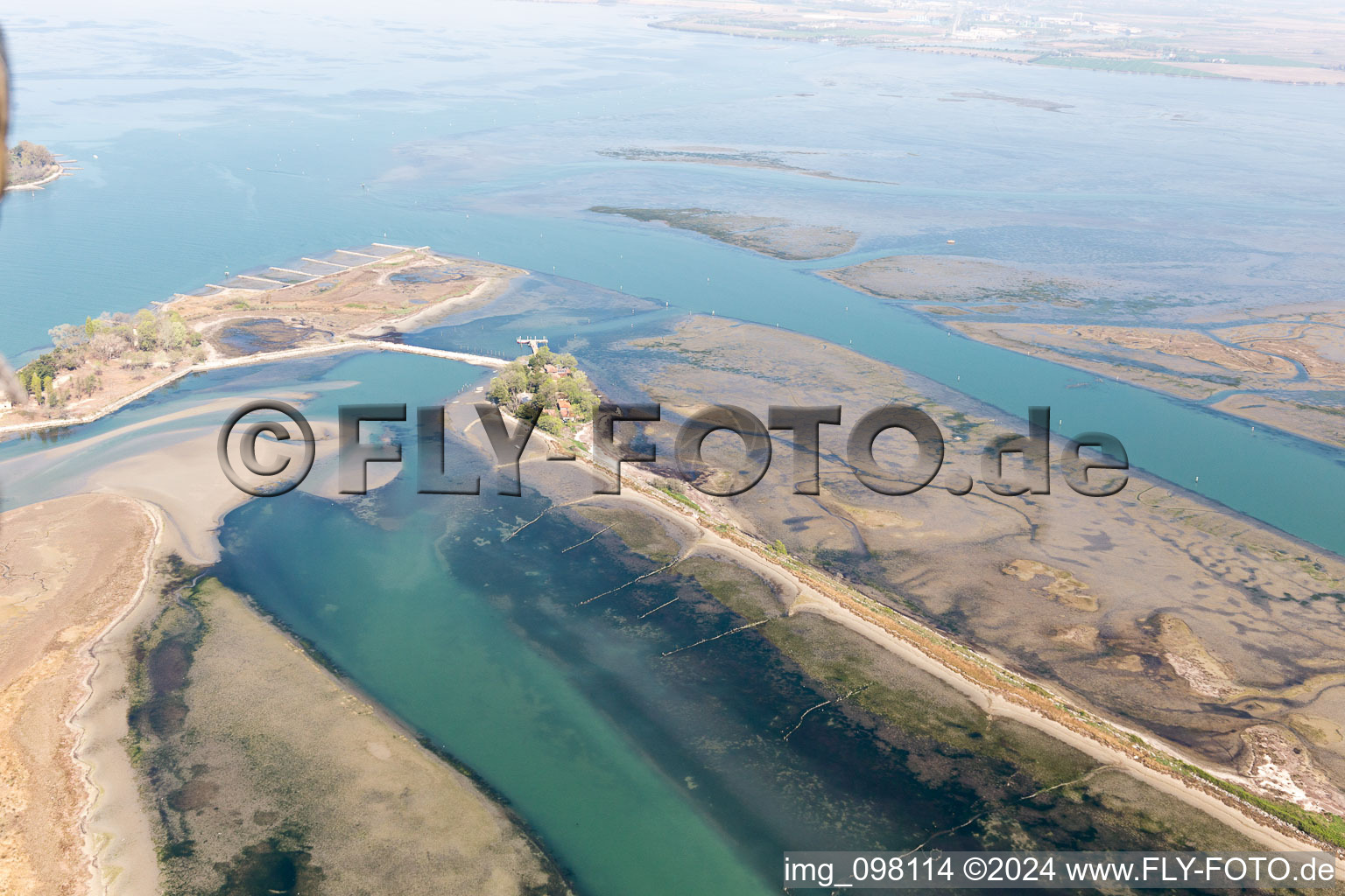 Caserma di Canal Muro in the state Friuli Venezia Giulia, Italy from a drone