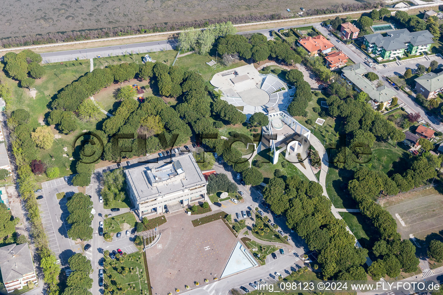 Aerial photograpy of Lignano Sabbiadoro in the state Udine, Italy