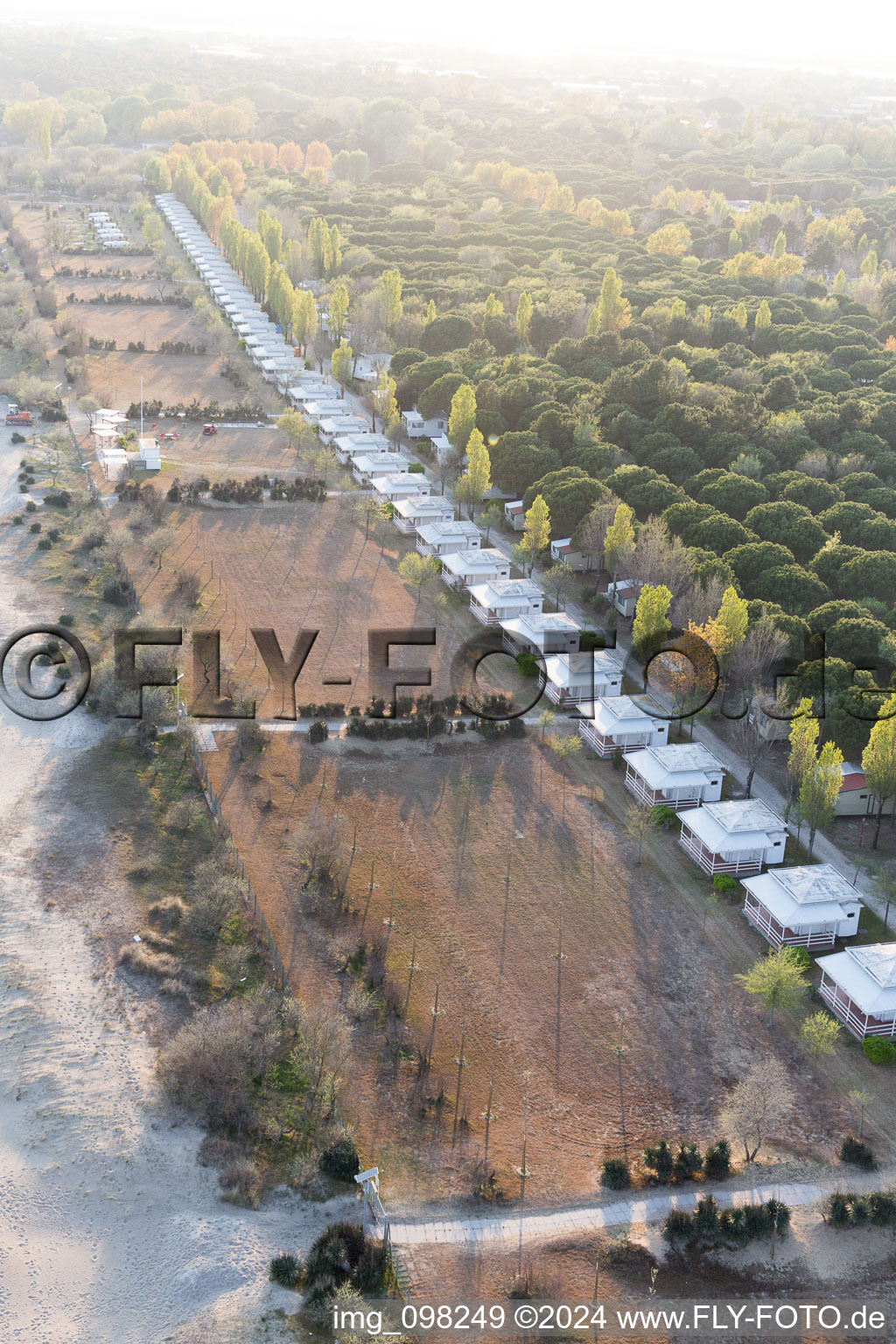 Aerial view of Cavallino-Treporti in the state Veneto, Italy