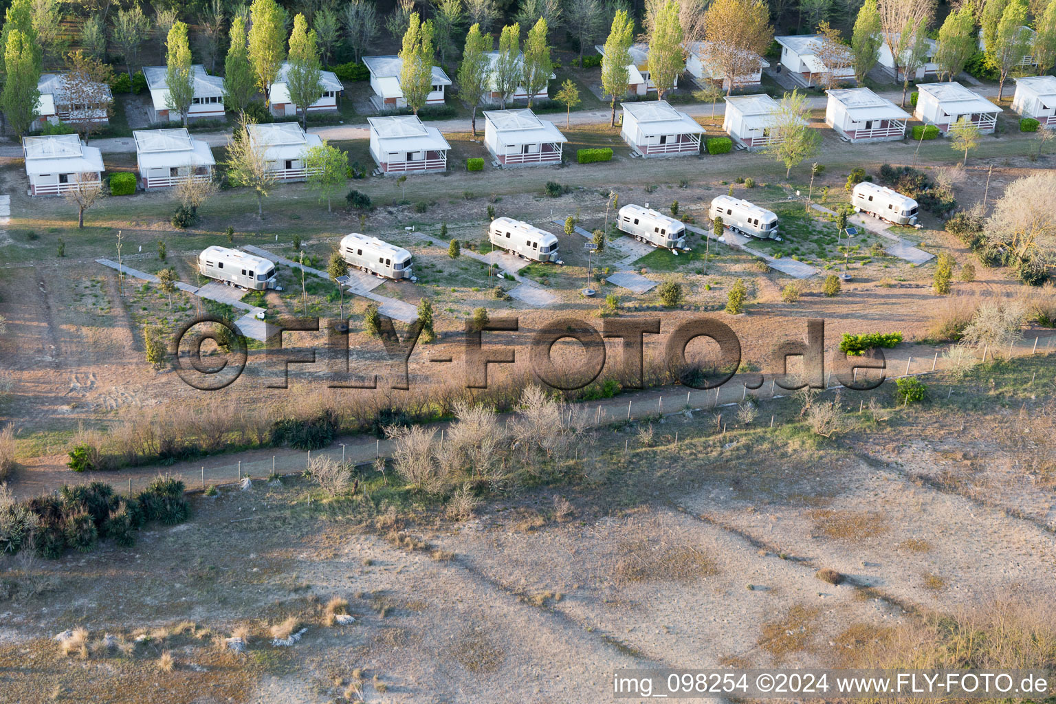 Aerial view of Ca' Savio in the state Veneto, Italy