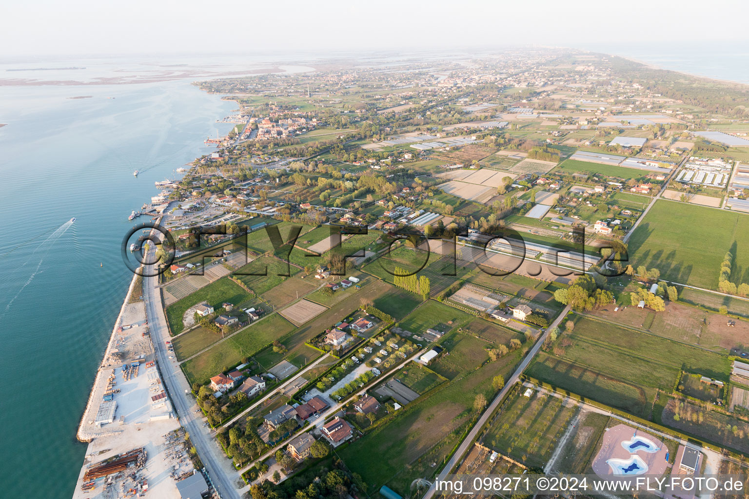 Punta Sabbioni in the state Veneto, Italy out of the air