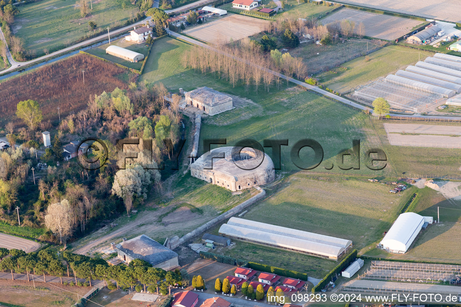 Punta Sabbioni in the state Veneto, Italy from the plane