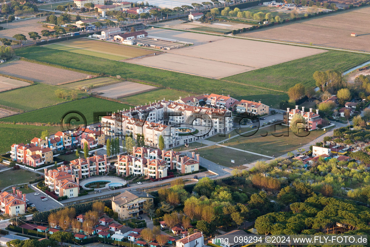 Aerial photograpy of Cavallino-Treporti in the state Veneto, Italy