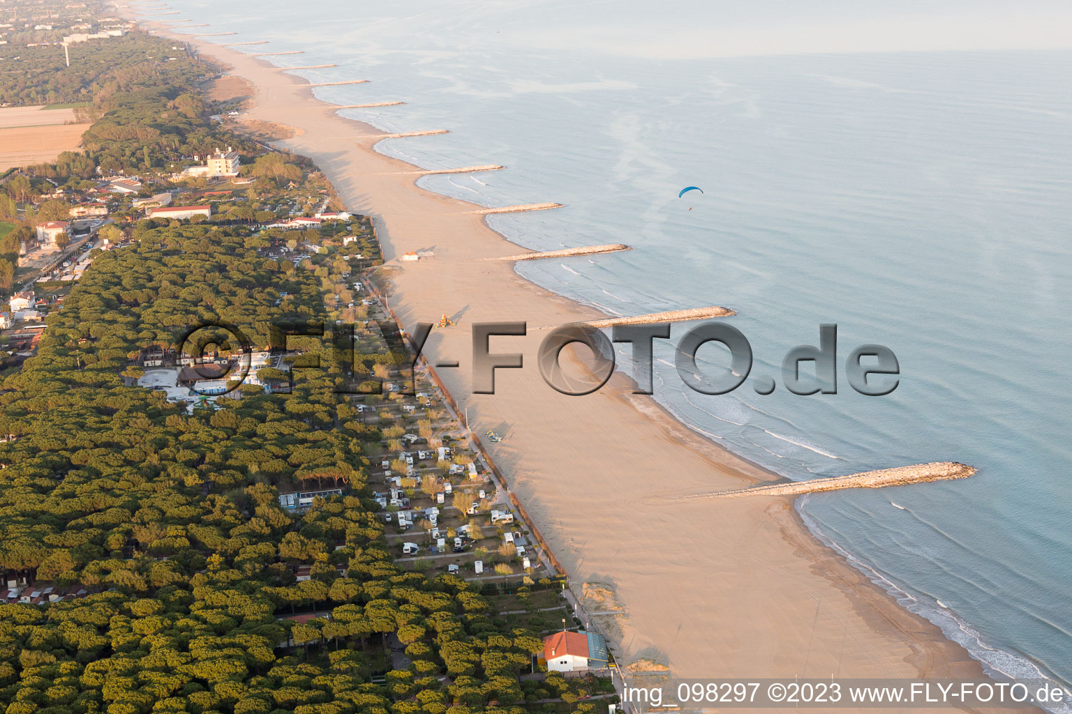 Aerial photograpy of Ca' Pasquali in the state Veneto, Italy