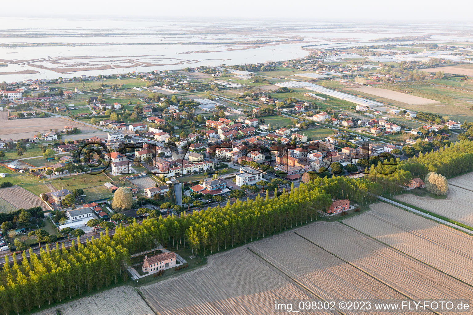 Aerial photograpy of Ca' Ballarin in the state Veneto, Italy