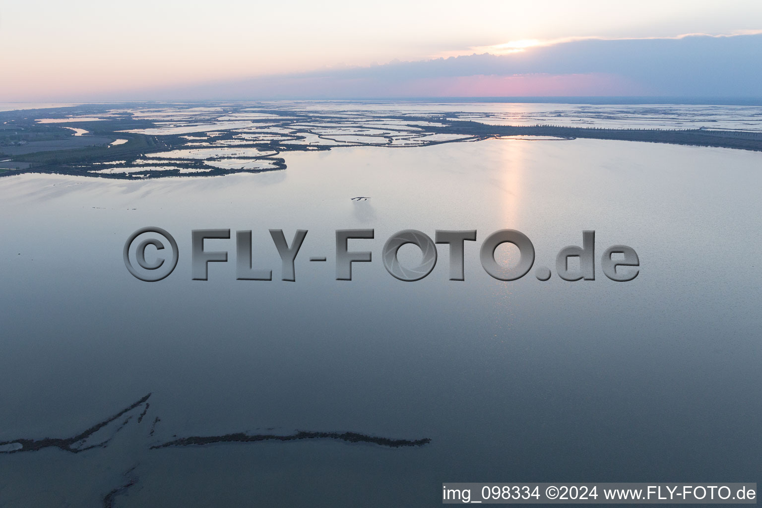 Bird's eye view of Jesolo in the state Metropolitanstadt Venedig, Italy