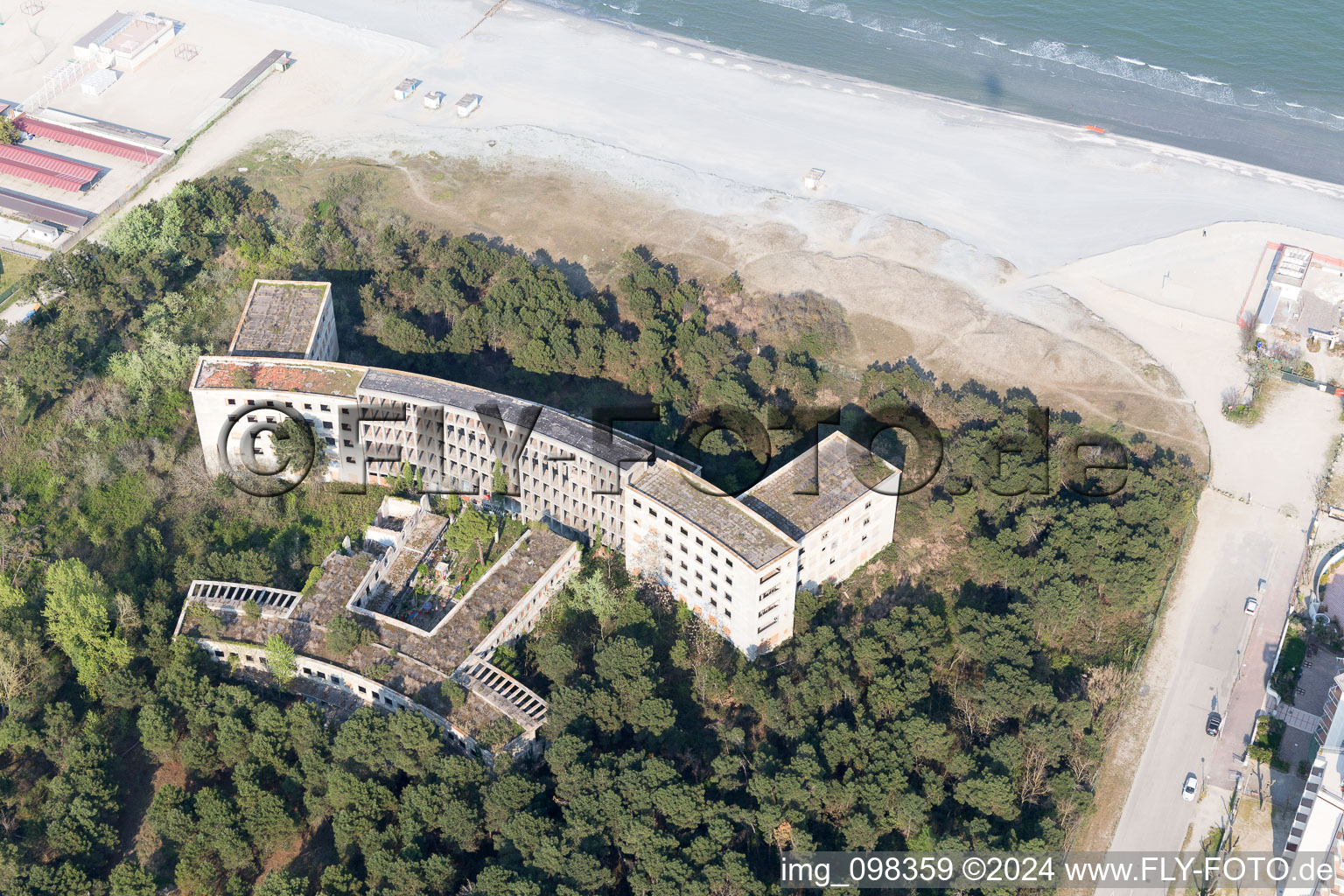 Former fascist holiday and recreational park for children "Colonia Varese" at the Adriatic coast in Milano Marittima in Cervia in Emilia-Romagna, Italy