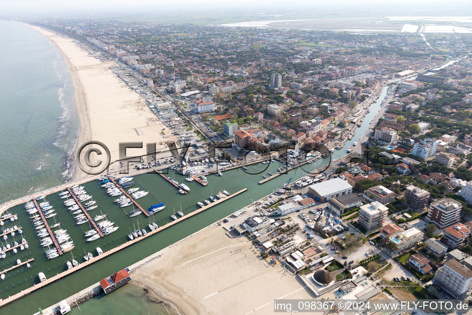 Milano Marittima in the state Emilia Romagna, Italy out of the air