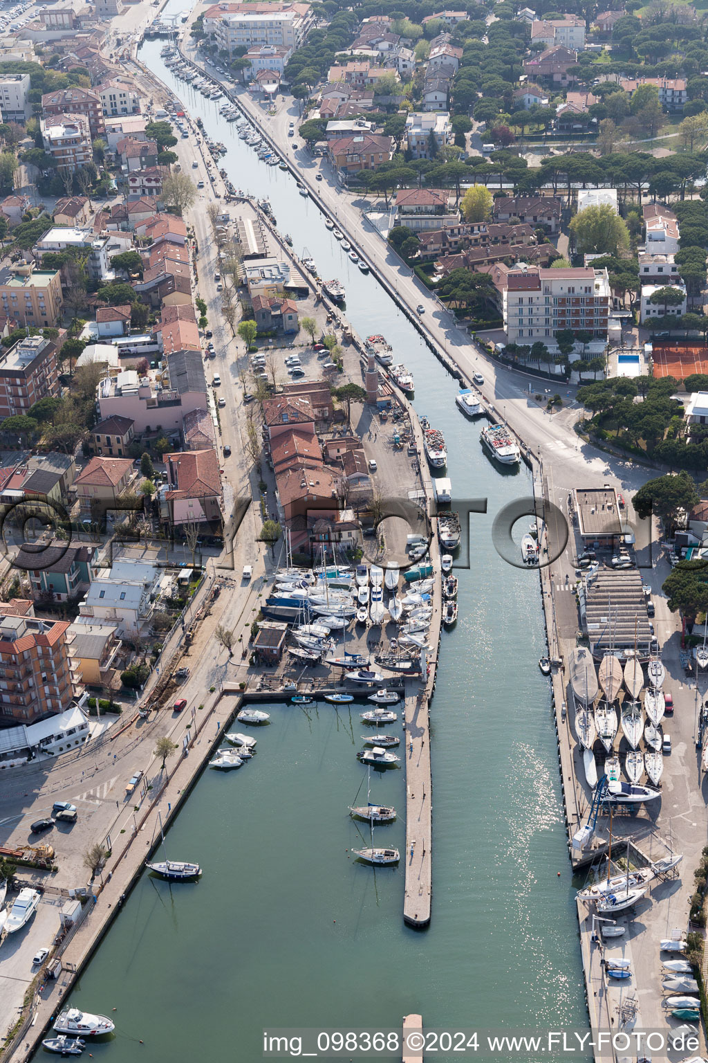 Milano Marittima in the state Emilia Romagna, Italy seen from above