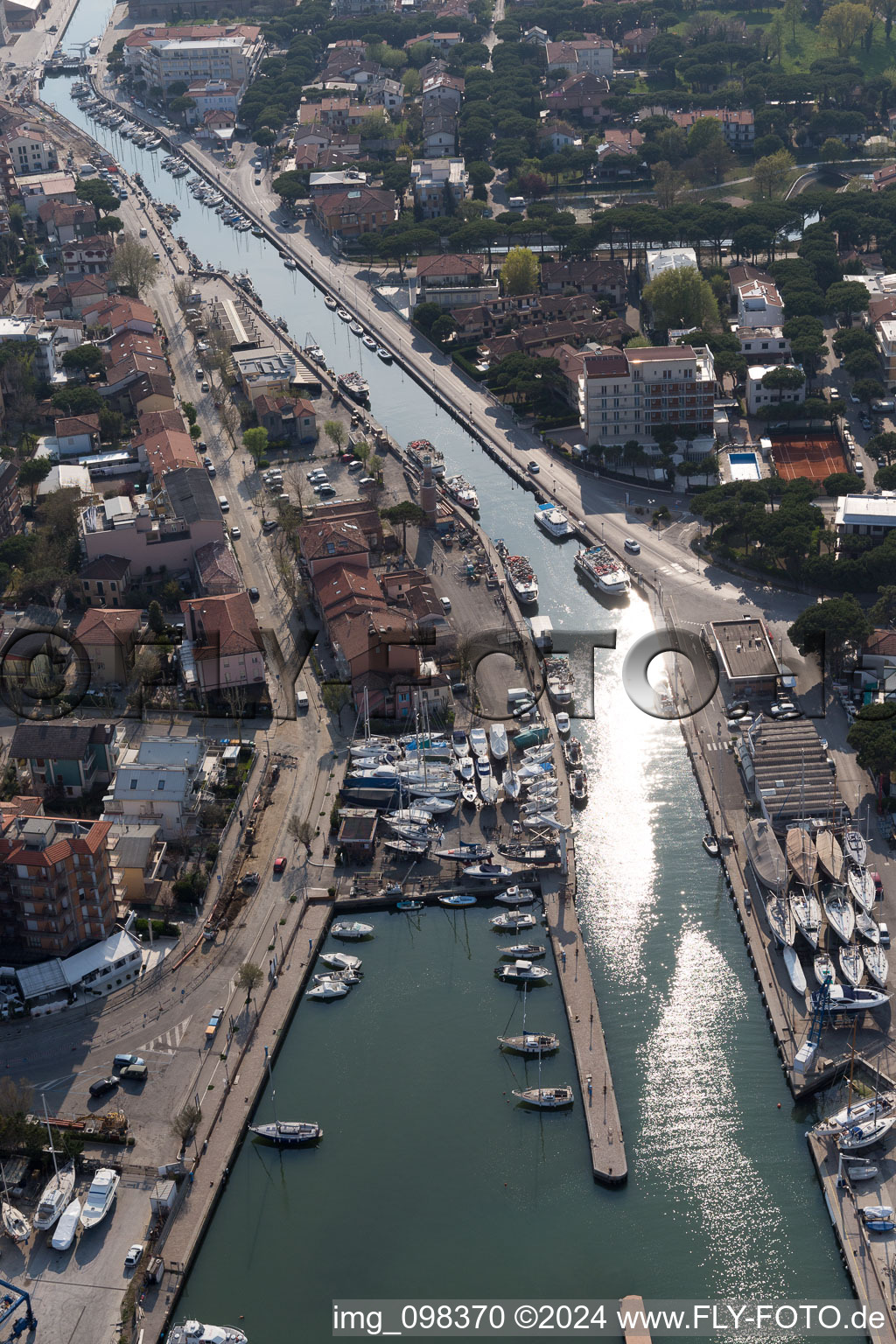 Milano Marittima in the state Emilia Romagna, Italy from the plane