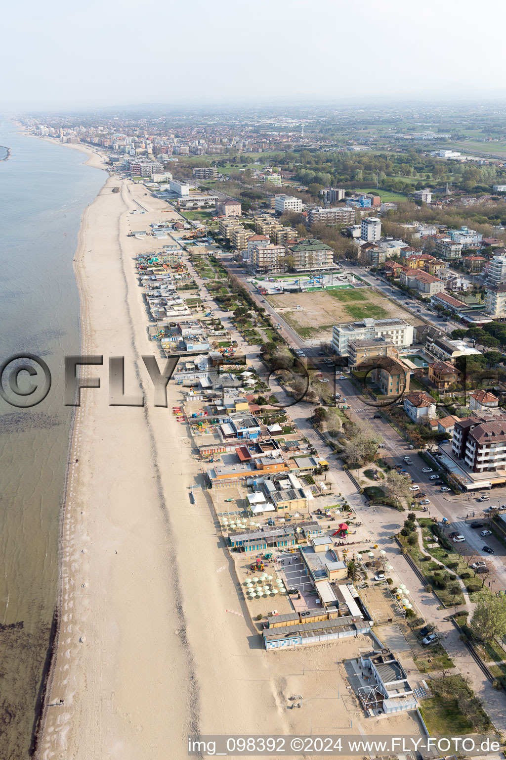 Bird's eye view of Cesenatico in the state Forlì-Cesena, Italy