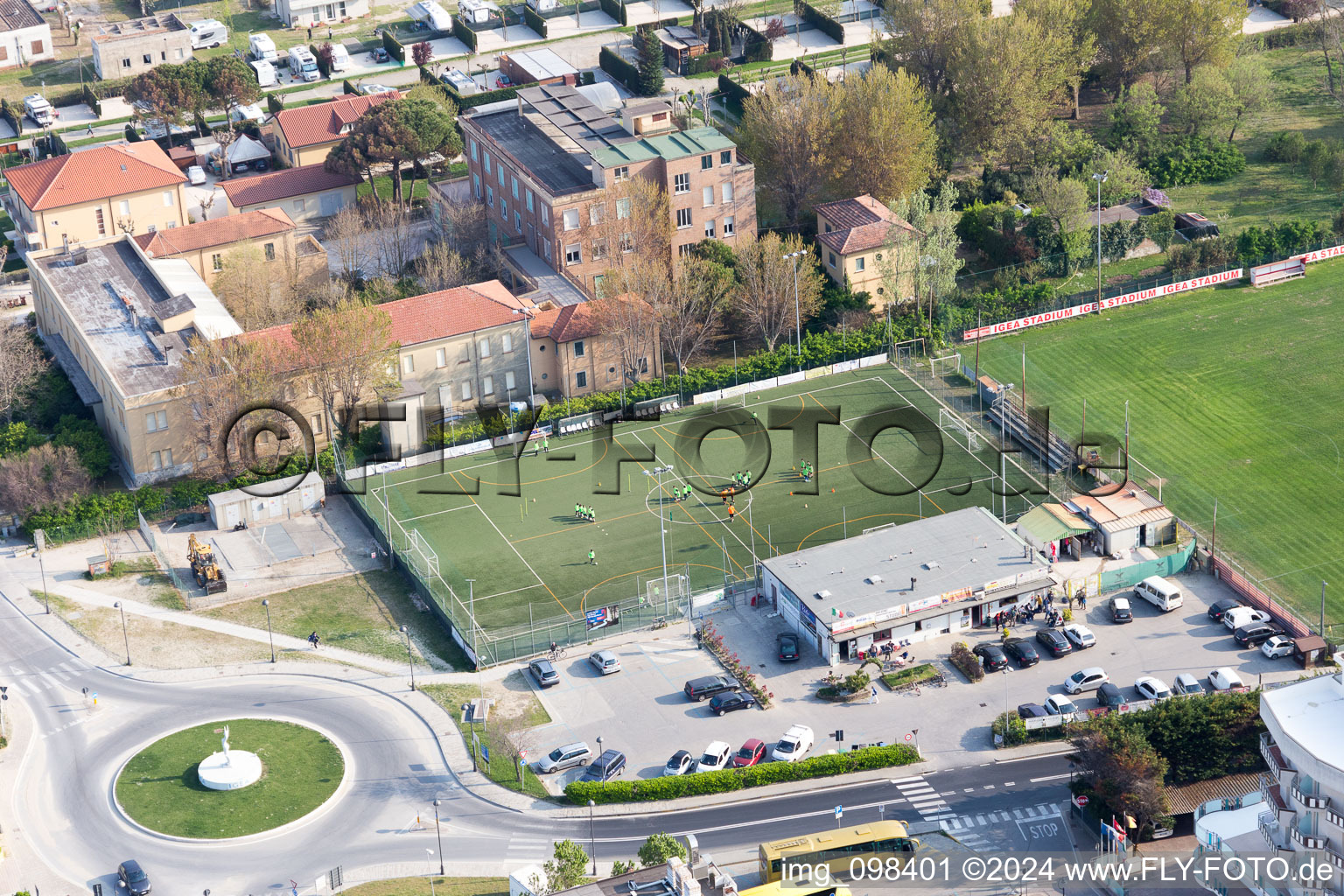 Sports field in Igea Marina in the state Emilia Romagna, Italy