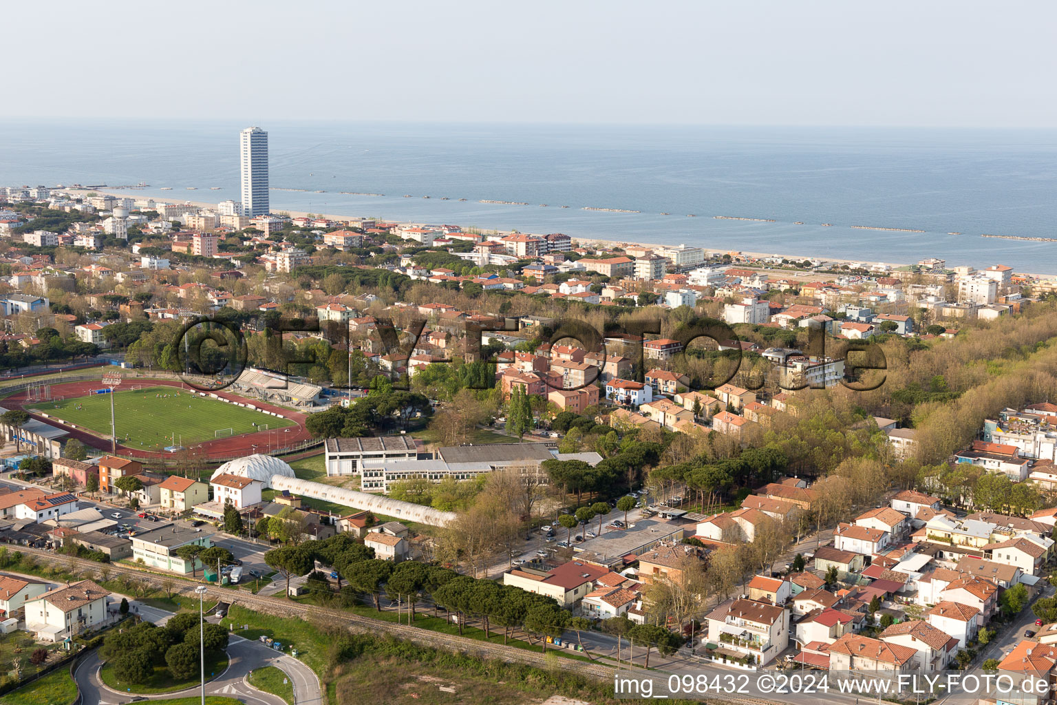 Oblique view of Case Lontani in the state Emilia Romagna, Italy