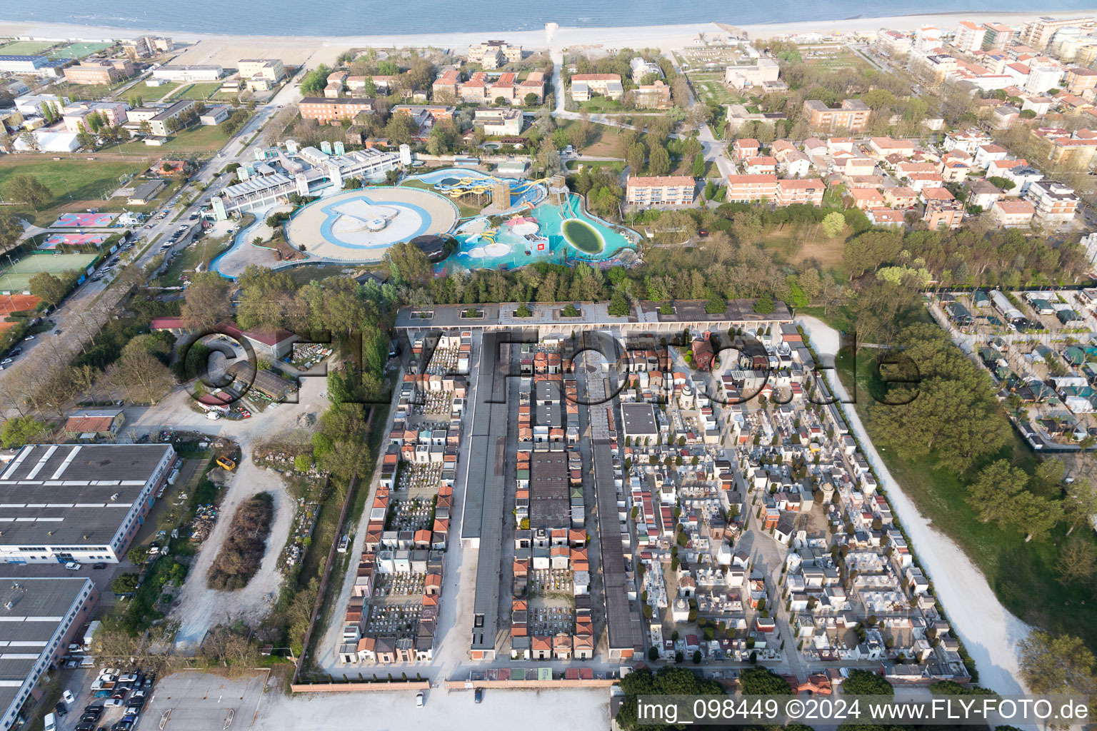 Cesenatico in the state Forlì-Cesena, Italy seen from above