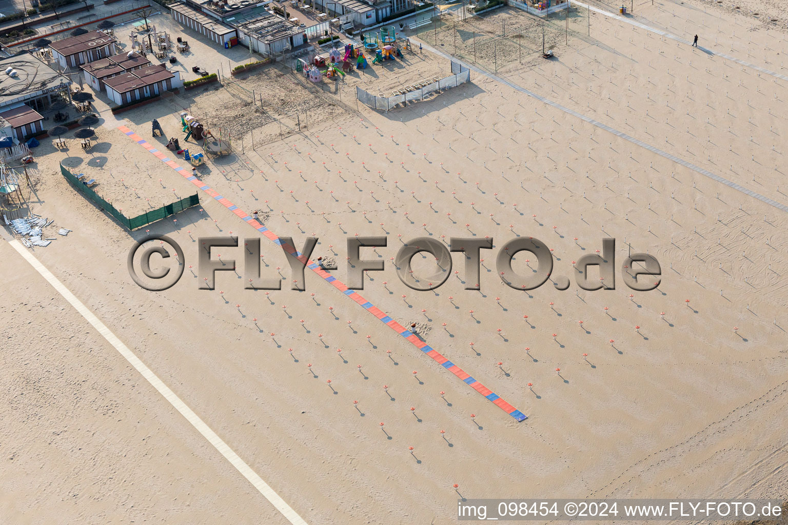 Pinarella in the state Emilia Romagna, Italy from above