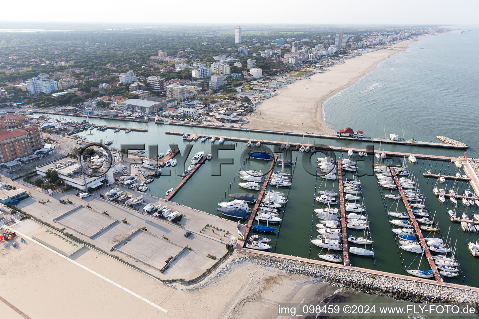 Aerial photograpy of Cervia in the state Ravenna, Italy