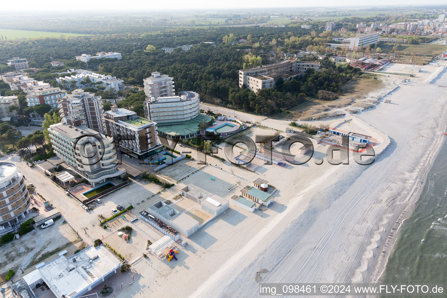 Milano Marittima in the state Emilia Romagna, Italy viewn from the air