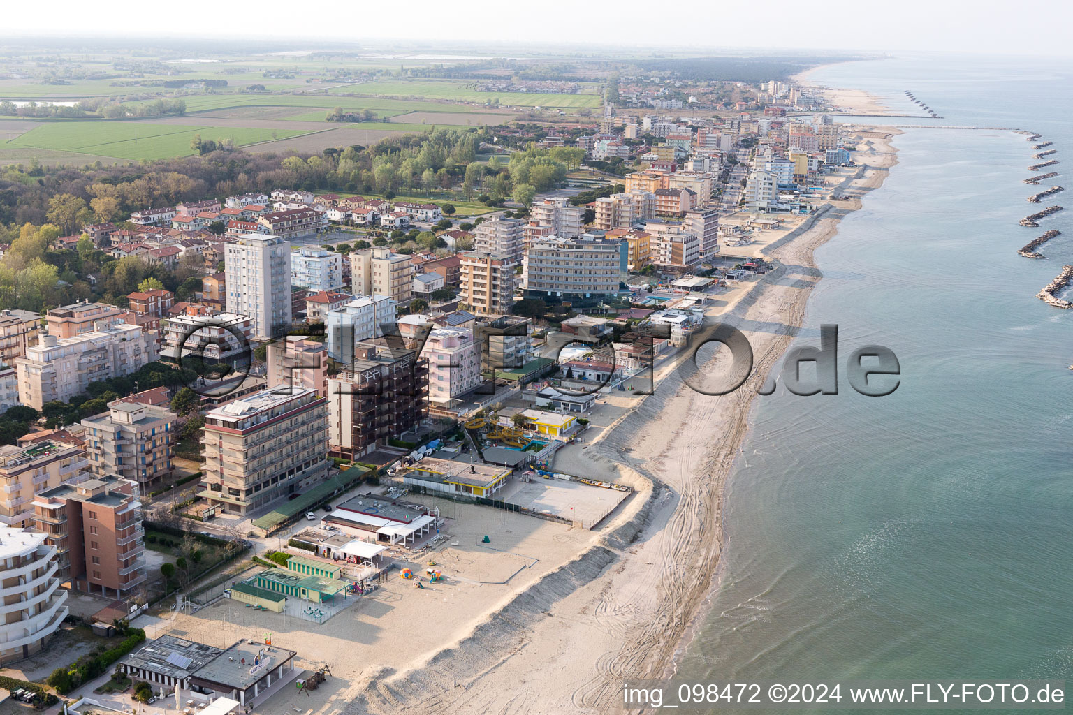 Aerial photograpy of Lido DI Savio in the state Emilia Romagna, Italy