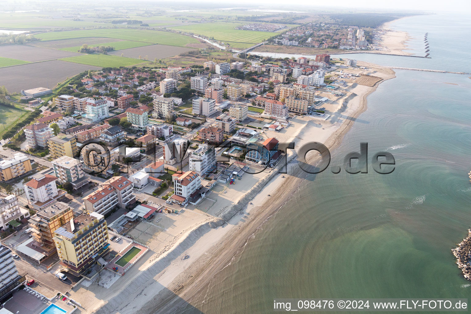 Lido DI Savio in the state Emilia Romagna, Italy out of the air