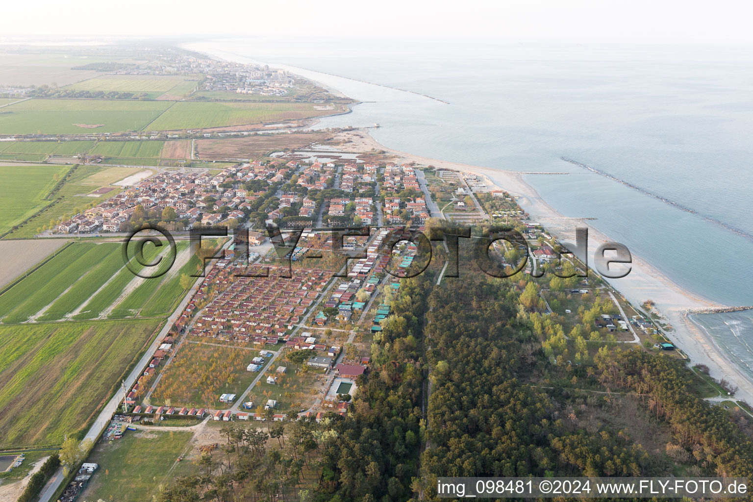 Aerial photograpy of Lido DI Dante in the state Emilia Romagna, Italy