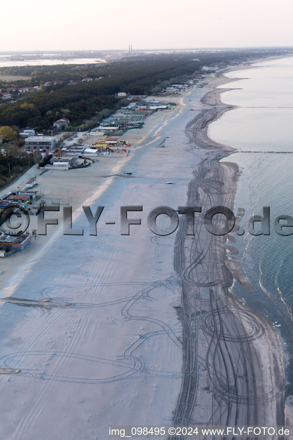 Aerial view of Punta Marina in the state Emilia Romagna, Italy