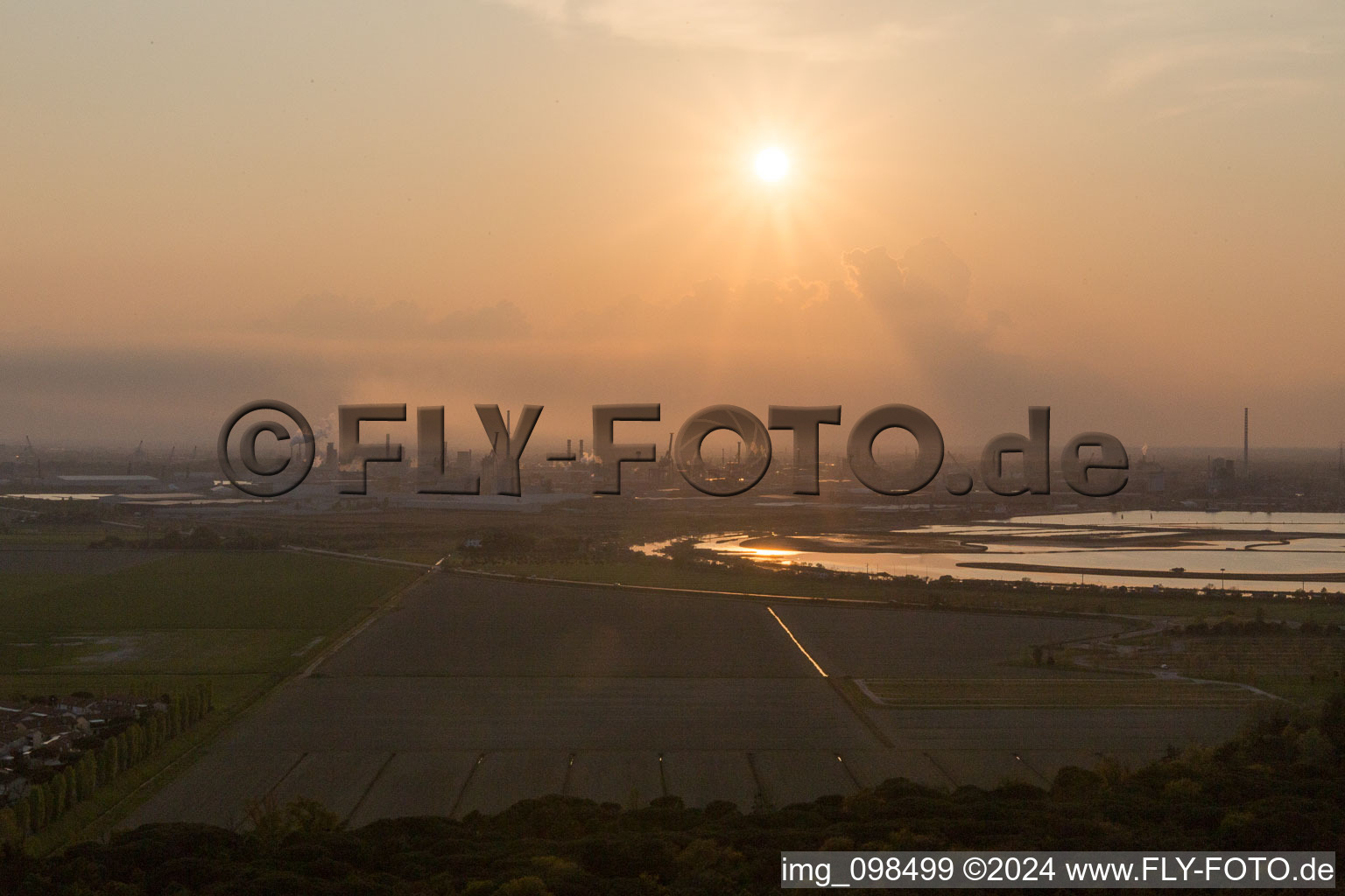 Oblique view of Punta Marina in the state Emilia Romagna, Italy