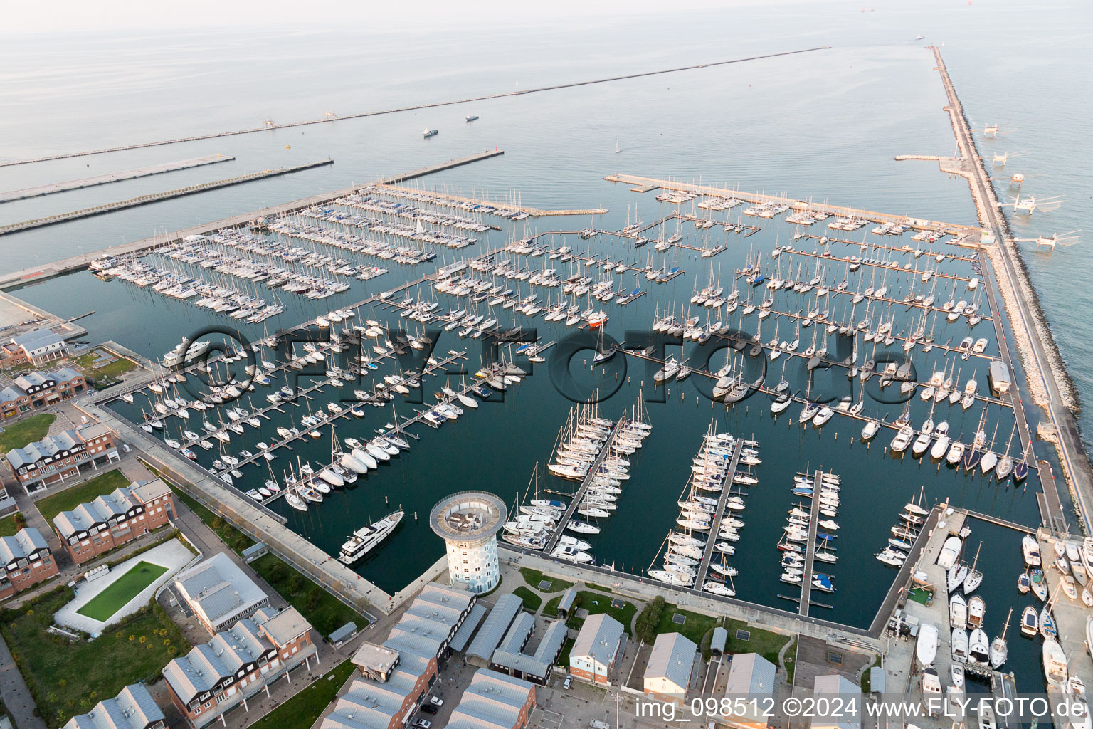 Marina di Ravenna in the state Emilia Romagna, Italy out of the air