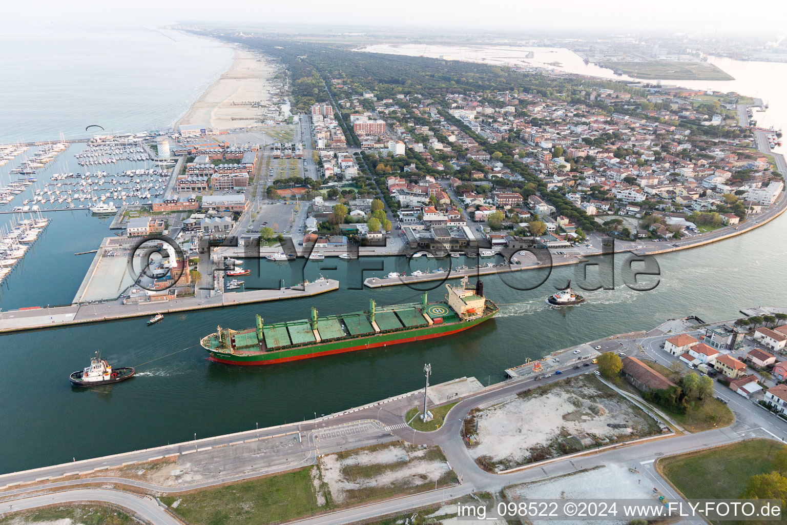 Porto Corsini in the state Emilia Romagna, Italy out of the air