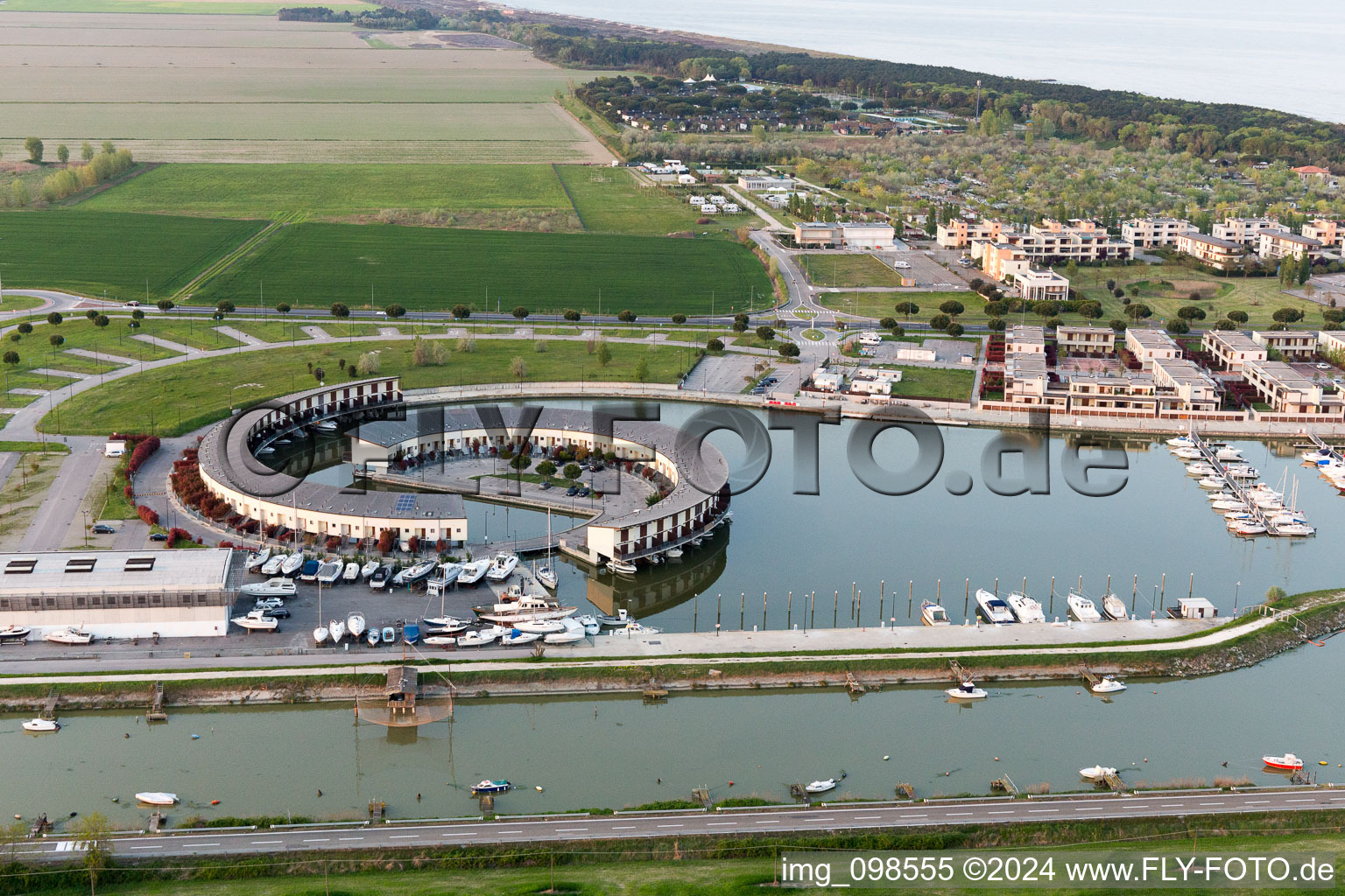 Casalborsetti in the state Emilia Romagna, Italy out of the air