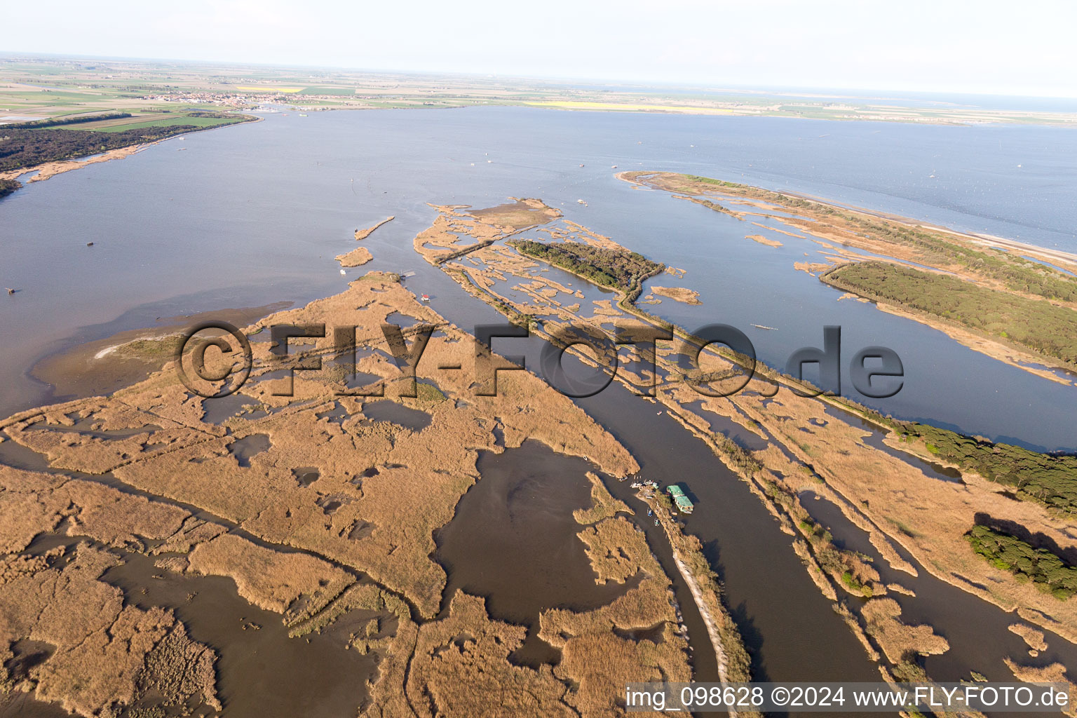 Aerial photograpy of Volano in the state Emilia Romagna, Italy