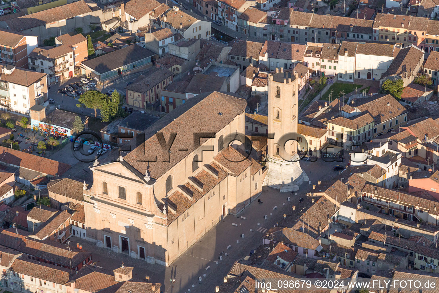 Comacchio in the state Ferrara, Italy from the plane