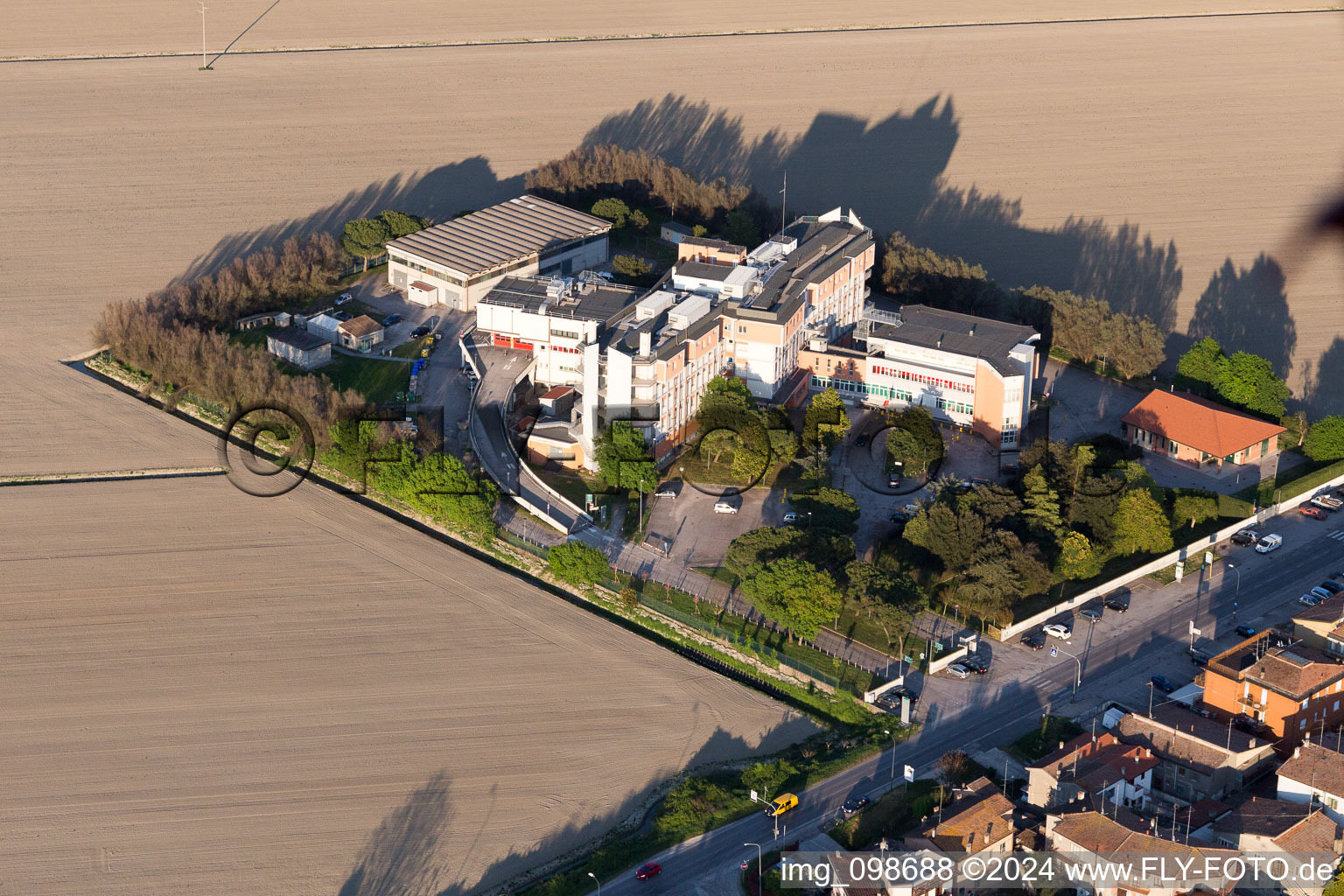 Drone image of Comacchio in the state Ferrara, Italy